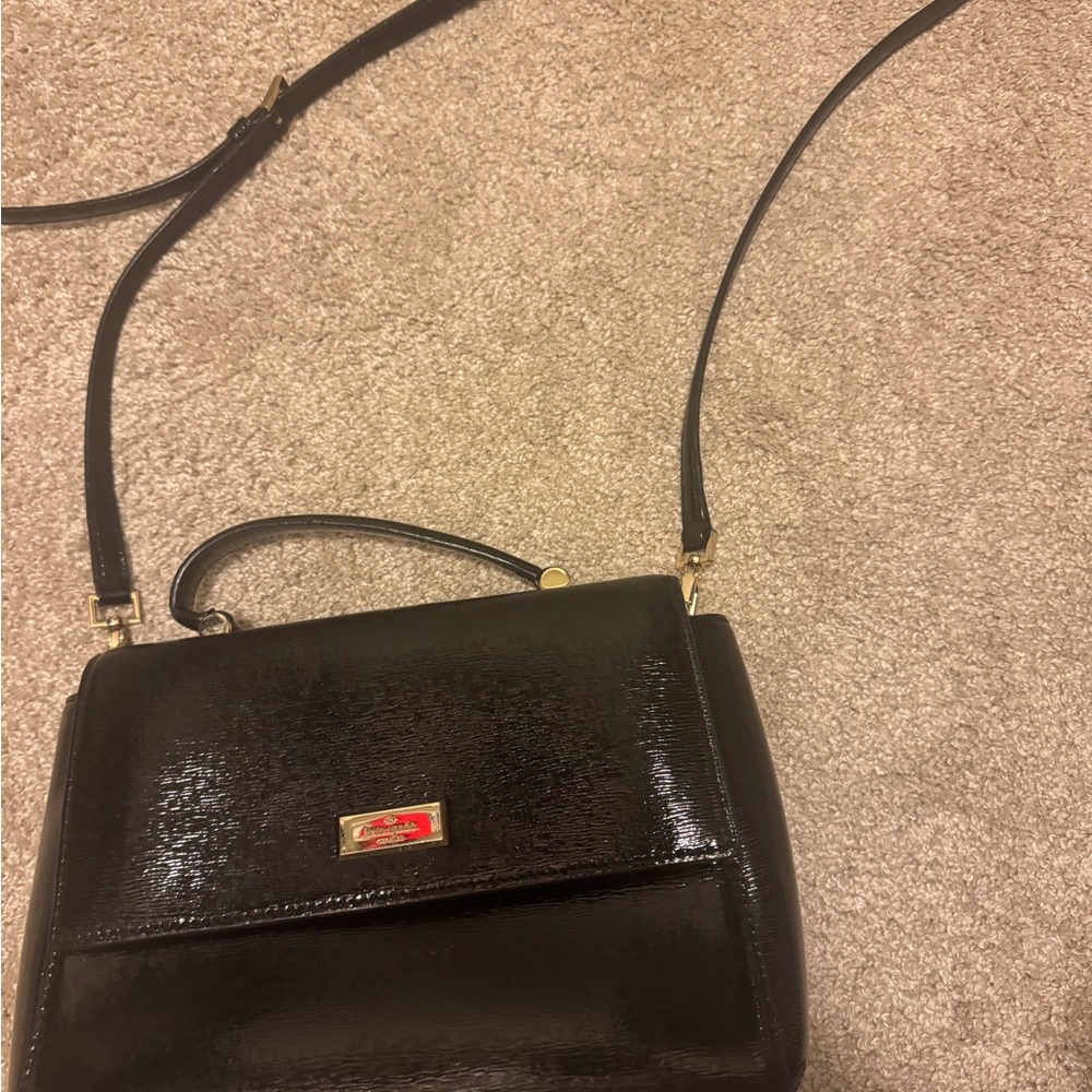 Kate Spade black patent Leather Crossbody Bag